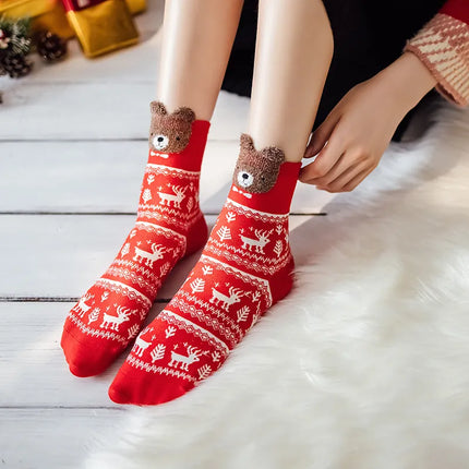 Women Cartoon Christmas Socks