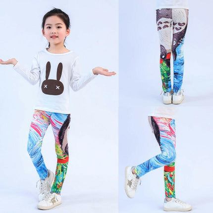 Baby Girls 3D Abstract 4-12yo Pencil Leggings - Mad Fly Essentials