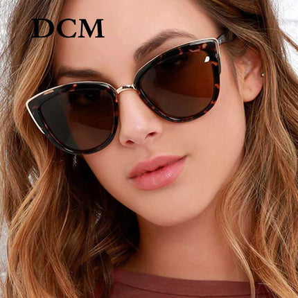 Women Vintage Gradient Cateye UV400 Sunglasses