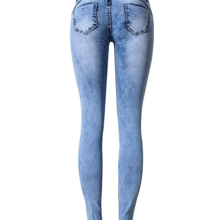Women Summer Style Low Waist Patchwork Jeans
