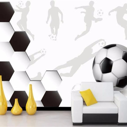 Custom 3D Large Soccer Sports Mural Wallpaper
