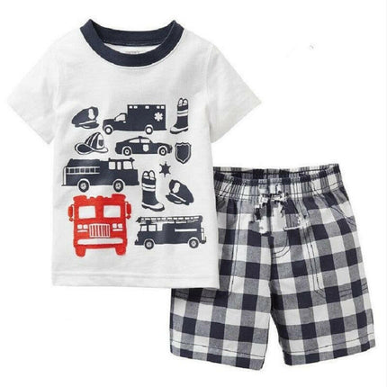 Baby Boy Truck-Climber Red-Plaid Pajama Set - Kids Shop Mad Fly Essentials