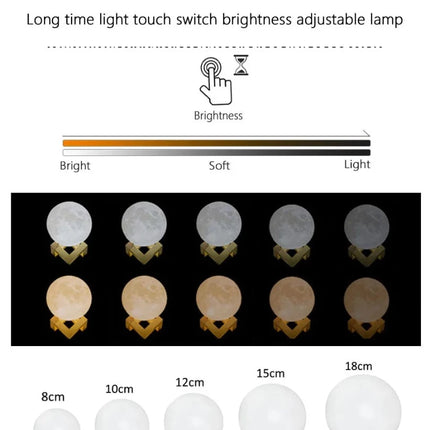 3D LED Moon Lamp Night Light - Lighting & Bulbs Mad Fly Essentials