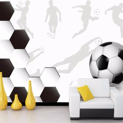 Custom 3D Large Soccer Sports Mural Wallpaper