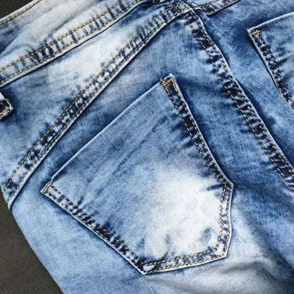 Women Summer Style Low Waist Patchwork Jeans