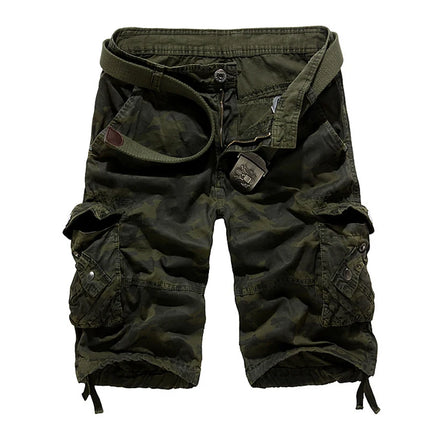 Men Camouflage Loose Fit Cargo Shorts
