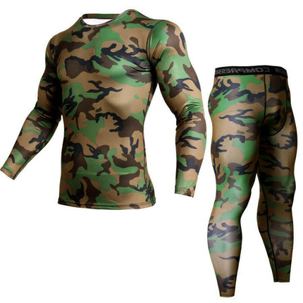 Men's Fitness Compression Camouflage Winter Activewear
