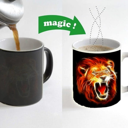 Kitchen Color-Changing Wolf 3D Animal Coffee Mug