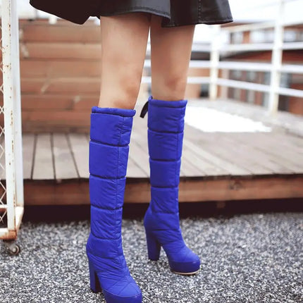 Women Knee-High Waterproof Platform Size 34-40 Snow Boots
