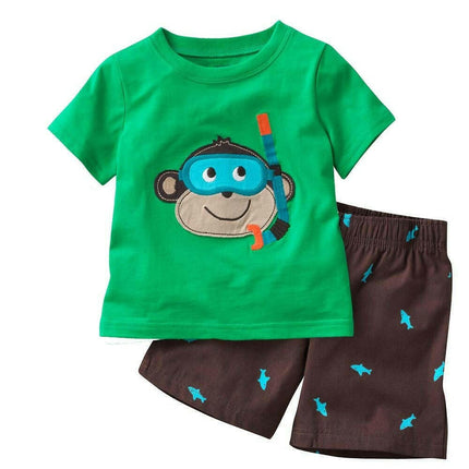 Baby Boy Dinosaur Bicycle Pajamas Sleepwear Set - Kids Shop Mad Fly Essentials