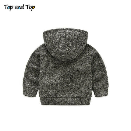 Baby Boy 2Pcs/Set Long Casual Hooded Tracksuit Set - Kids Shop Mad Fly Essentials