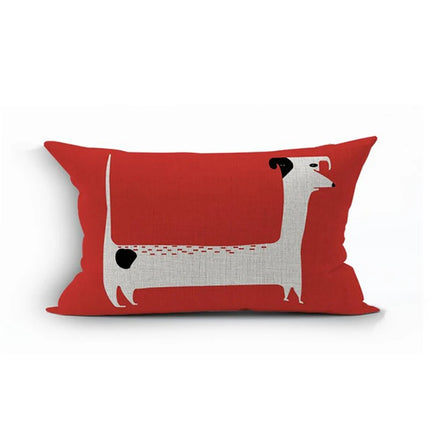 Home Dog Dachshund 45X45cm Pillowcase Sofa Throw Pillow 