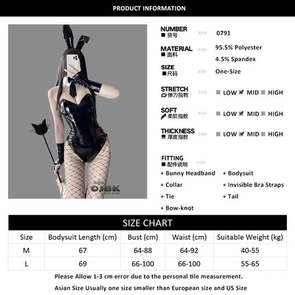 Women Leather Bunny Anime Costume Set