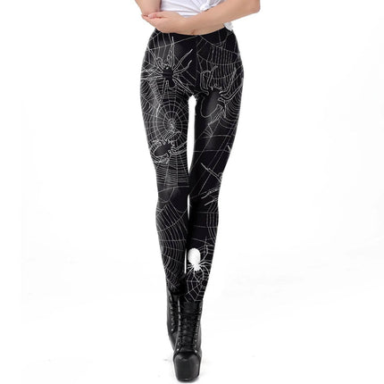 Gothic Women Bottoms Apparel Homewear Plus Activewear Halloween Skull 3D Fitness Leggings - Mad Fly Essentials