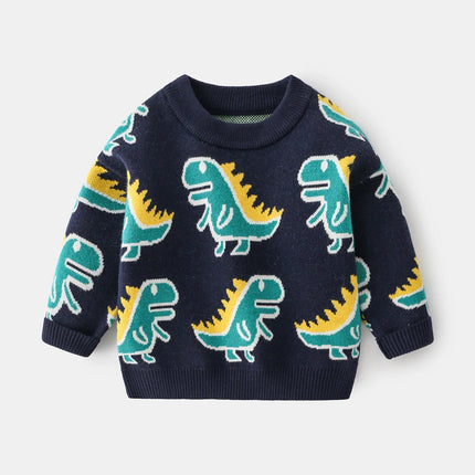Sweater Baby Boy Dinosaur Animal Casual Sweatshirt - Sweater - Little Bitty - Mad Fly Essentials