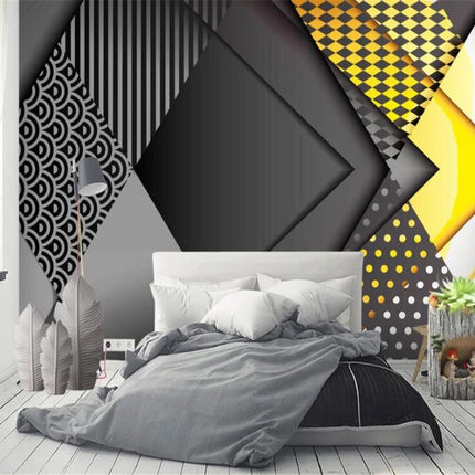 Custom 3D Nordic Geometric TV Background Mural Wallpaper