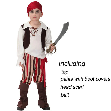 Boys Halloween Little Pirate Party Costumes