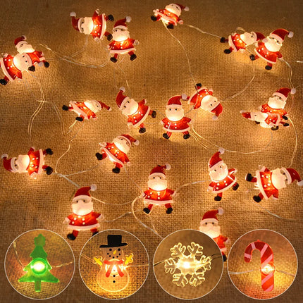 Christmas 2M 20LED Santa Claus Snowflake String Light - Seasonal Decor Mad Fly Essentials