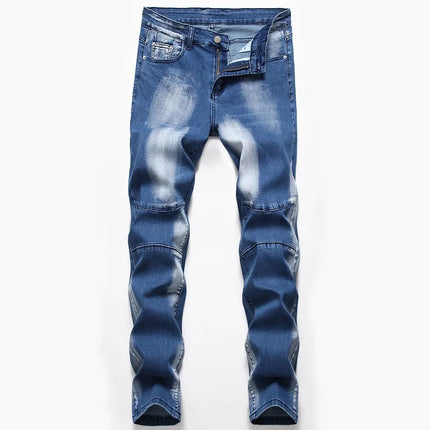 Jeans Men Mid-Waist Denim Straight Cargo Pants - Jeans - Zhahl - Mad Fly Essentials