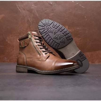 Men Vintage Business Casual Leather Boots