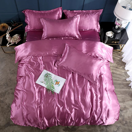 Nordic Style Rayon Solid Duvet Bedding Sets