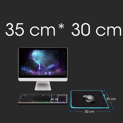 Large 3D Gamer Mouse Pad RGB Backlight - Super Deals Mad Fly Essentials