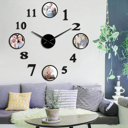 DIY Photo Picture Frame Large Wall Clock