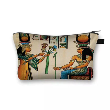 Women Egyptian Art Makeup Cosmetic Bags - Beauty & Health Mad Fly Essentials