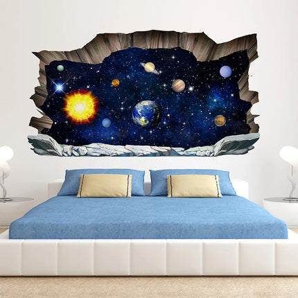 3D Outer-Space Planets Cosmic Wall Stickers - Kids Shop Mad Fly Essentials