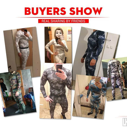 Men Thermal Camouflage Compression Leggings - Mad Fly Essentials