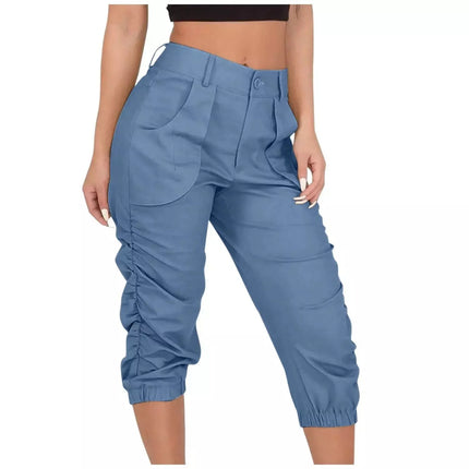 Women Relaxed-fit Cargo Capri Pocket Pants - Women's Shop Mad Fly Essentials