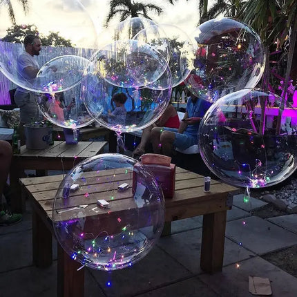 Transparent LED Wedding Birthday Party Balloon Sets