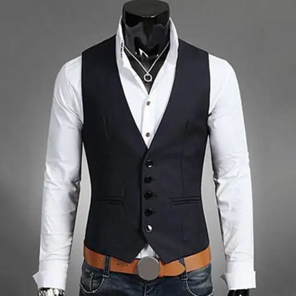 Men Sleeveless Business Casual Vest