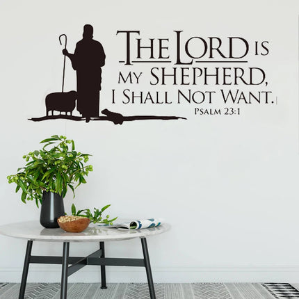 3D Wall Sticker Psalms 23 Bible Quote Wall Decor - 3D Wall Sticker - BRUP - Mad Fly Essentials