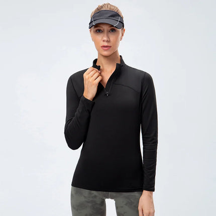 Fitness Top Women UV Protection 1/4 Zip Long Hiking Tee - Fitness Top - Magcomsen - Mad Fly Essentials