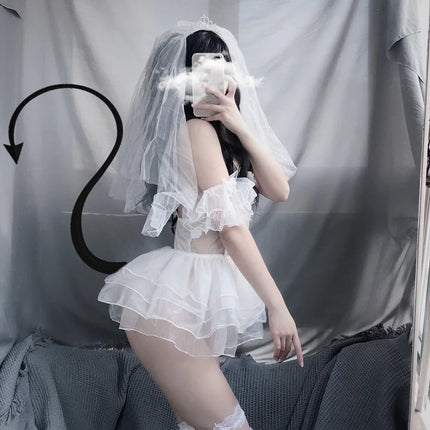 Women Sexy Bride Maid Temptation Dress