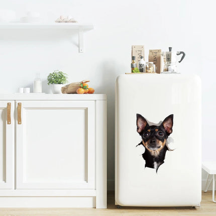 3D Wall Sticker Chihuahuas Dog Fridge Decal - 3D Wall Sticker - Zooyoo - Mad Fly Essentials