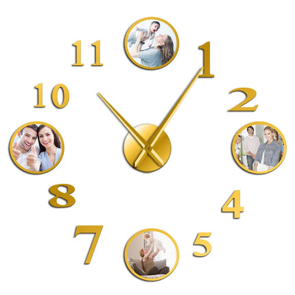 DIY Photo Picture Frame Large Wall Clock