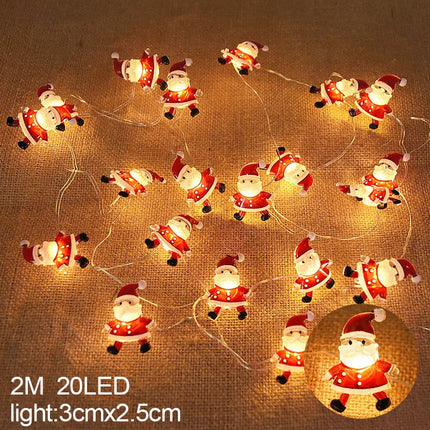 Christmas 2M 20LED Santa Claus Snowflake String Light - Seasonal Decor Mad Fly Essentials