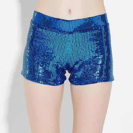 Women Sequin Mid-Waist Stage Shorts - Mad Fly Essentials