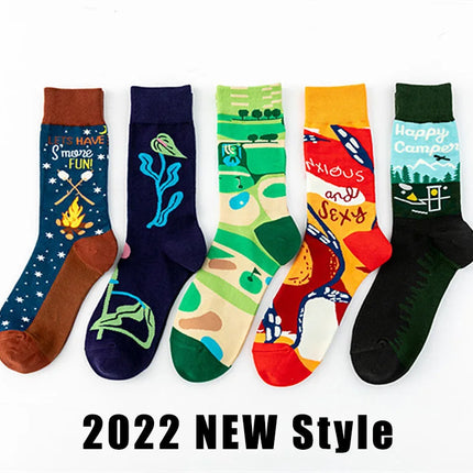 Socks Women Cute Cartoon 4pair Fashion Long Footwear - Socks - Vogul - Mad Fly Essentials
