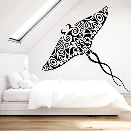 3D Wall Sticker Vinyl Sting Ray Wall Mural - 3D Wall Sticker - Three Ratels - Mad Fly Essentials