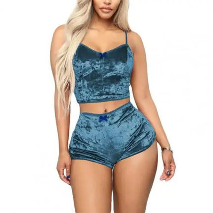 Pajama Set Women Velvet Sleeveless Underwear Pajamas - Pajama Set - Goku - Mad Fly Essentials