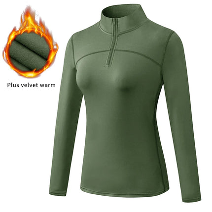 Fitness Top Women UV Protection 1/4 Zip Long Hiking Tee - Fitness Top - Magcomsen - Mad Fly Essentials