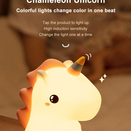 Cute Unicorn Kids Rechargeable LED Night Light - Home & Garden Mad Fly Essentials