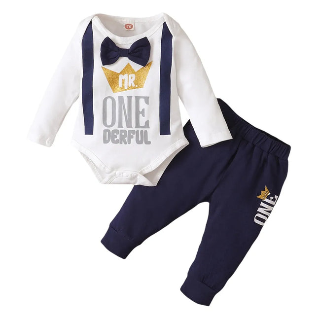Baby Boys ONEderful Long Romper+Pants+Hat Set - Kids Shop Mad Fly Essentials