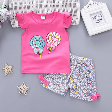 Baby Girls Sleeveless Lollipop Summer Outfits - Kids Shop Mad Fly Essentials
