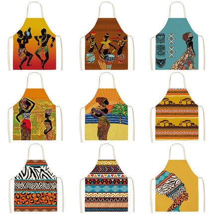 Kitchen African Style Pinafore Bib Aprons