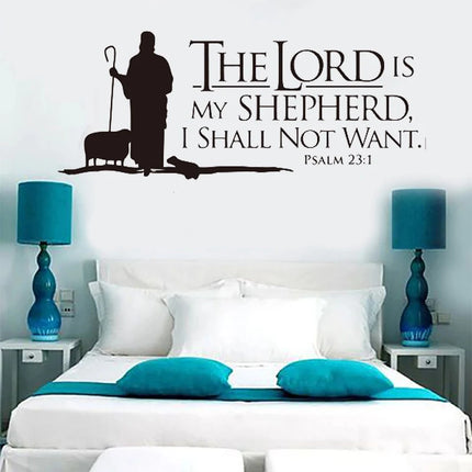 3D Wall Sticker Psalms 23 Bible Quote Wall Decor - 3D Wall Sticker - BRUP - Mad Fly Essentials