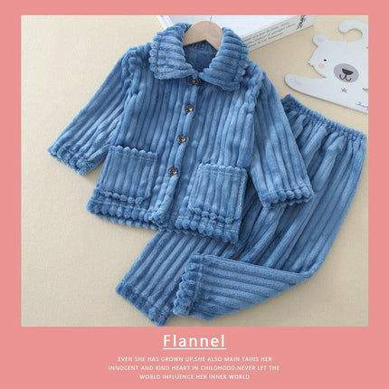 Baby Girls Solid-Soft-Flannel Pajama Sleepwear Set - Kids Shop Mad Fly Essentials